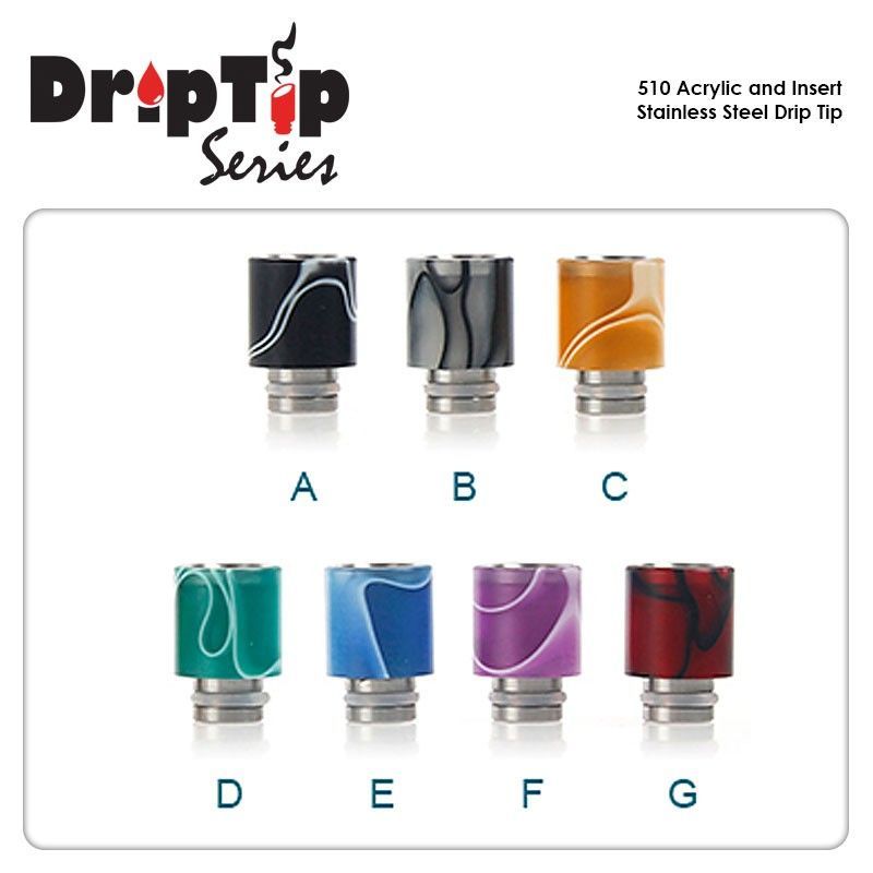 510 Acrylic and Insert Stainless Steel Drip Tip Green Sound